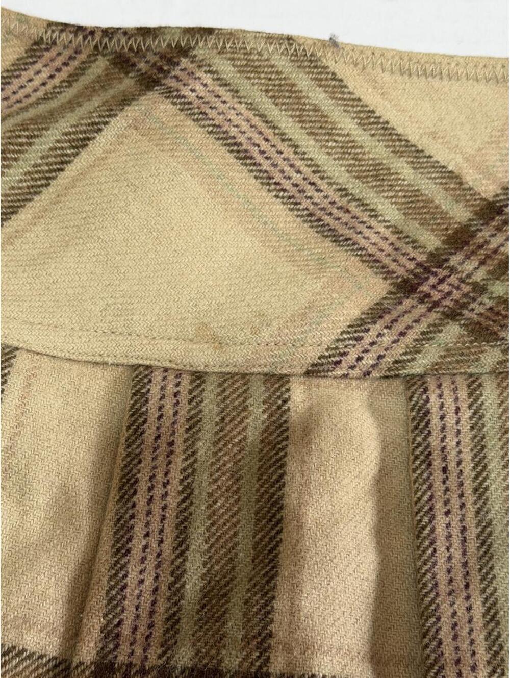 RARE Vintage Y2K Abercrombie & Fitch Wool & Silk Pleated Skirt - Picture 7 of 7
